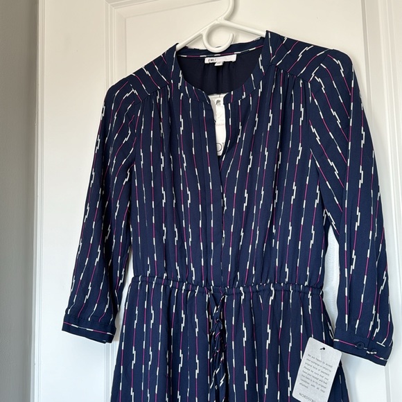 DR2 Women Indigo Navy 3/4 Sleeve Dress (XSP) - Picture 8 of 13